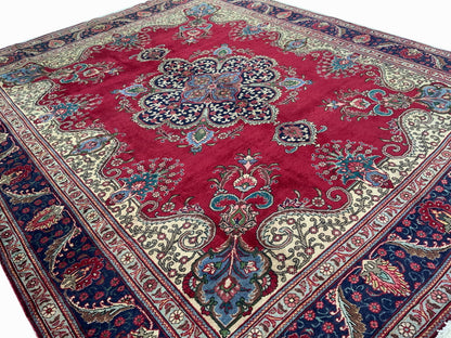 Hand-knotted Tabriz, circa 1950, Persia, 353x298cm | Rug# 10287