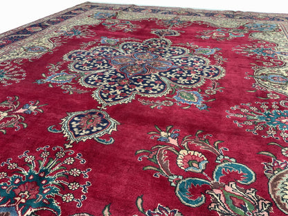 Hand-knotted Tabriz, circa 1950, Persia, 353x298cm | Rug# 10287