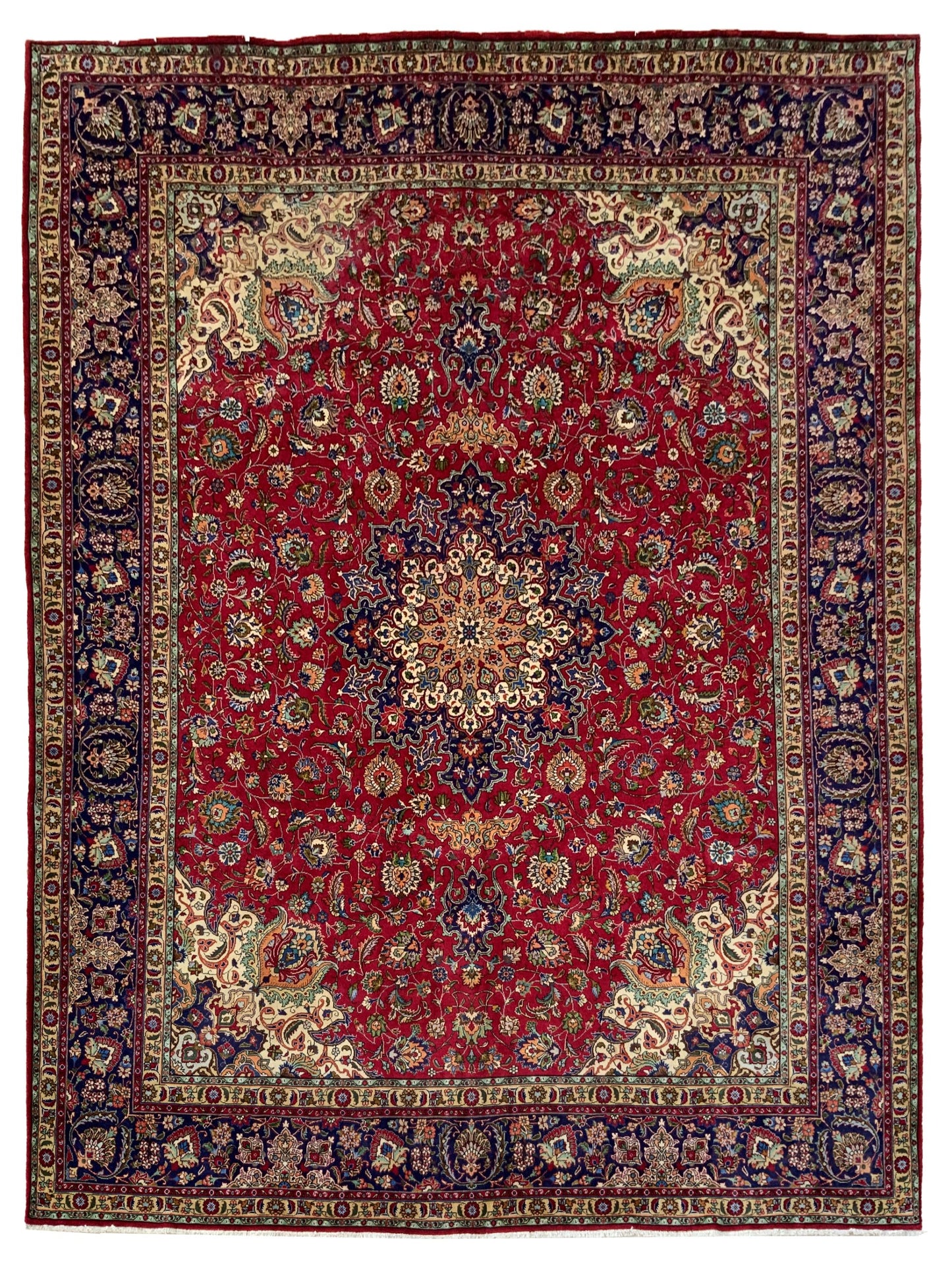 Custom-Made oversized Persian Tabriz 437x346cm | Rug# 10414