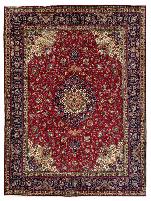 Custom-Made oversized Persian Tabriz 437x346cm | Rug# 10414