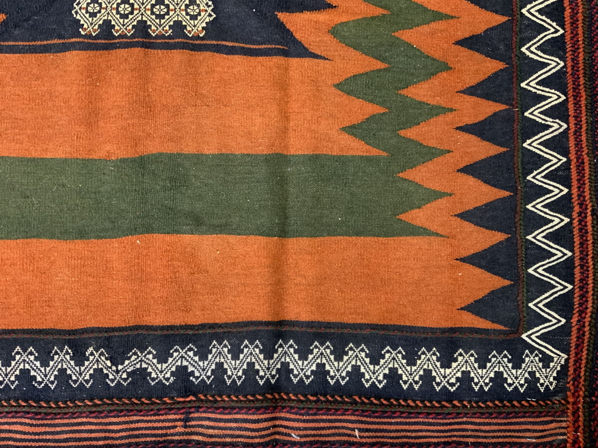Vintage Nomadic Flatweave-Sofreh 120x128cm | Rug# 10505