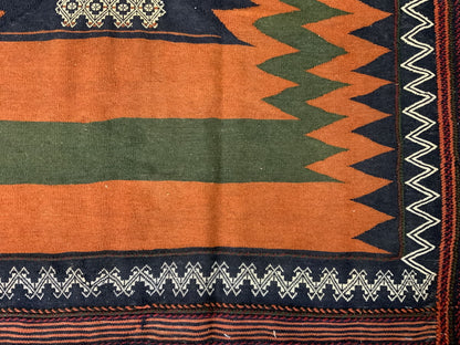 Vintage Nomadic Flatweave-Sofreh 120x128cm | Rug# 10505