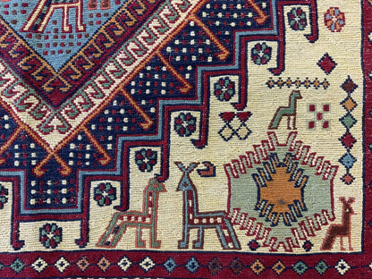Vintage horse-blanket 92x103cm | Rug# 10511