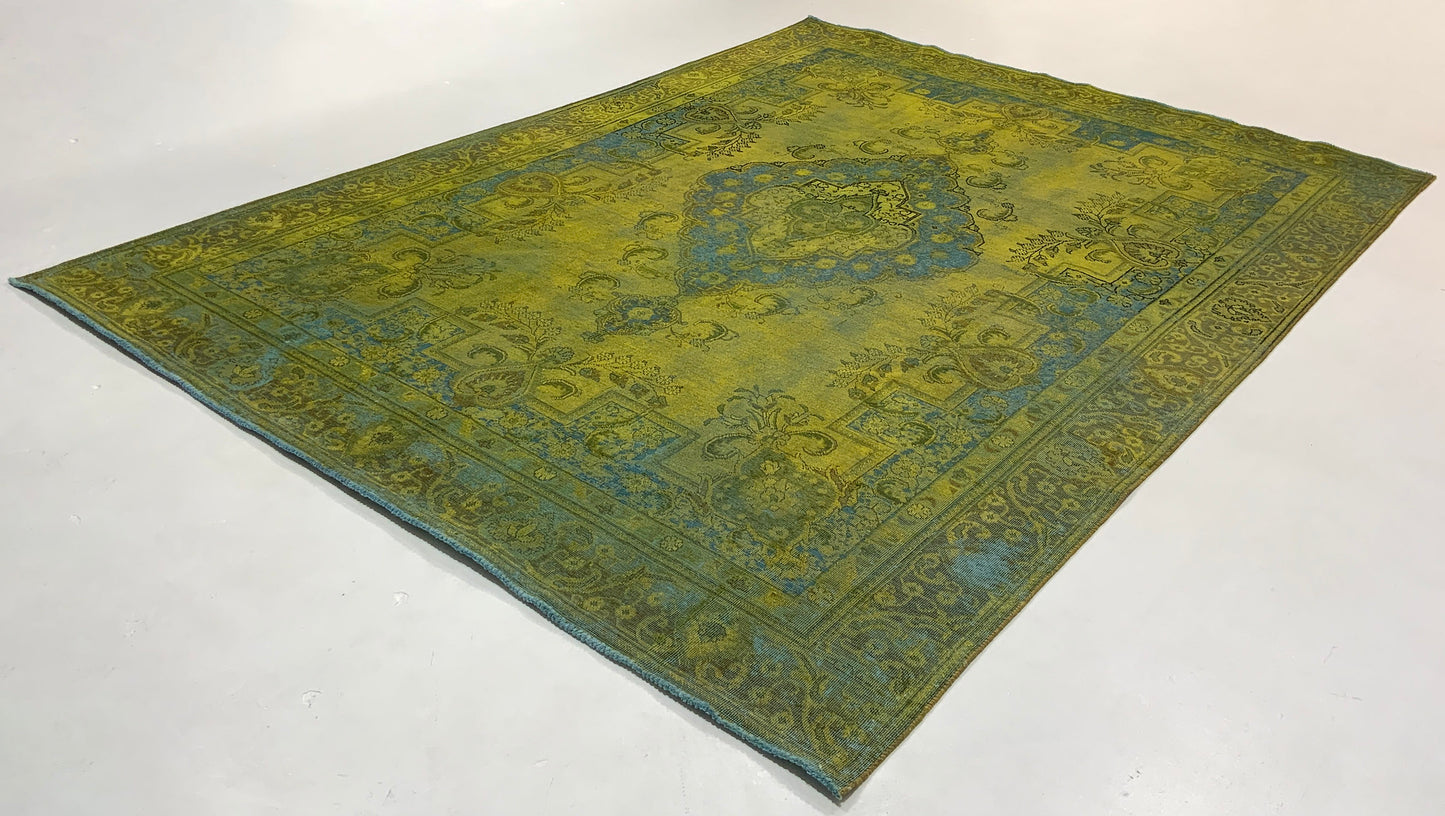 Vintage-Distressed Overdyed Rug 374x272cm | Rug# 10636