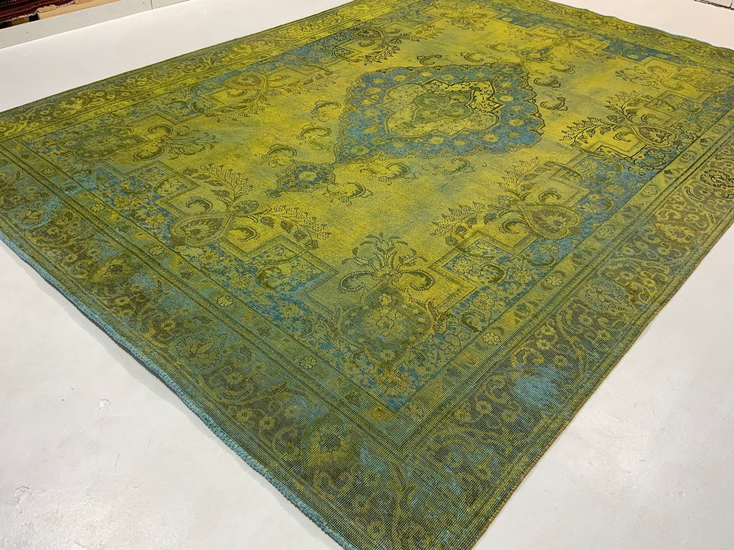 Vintage-Distressed Overdyed Rug 374x272cm | Rug# 10636