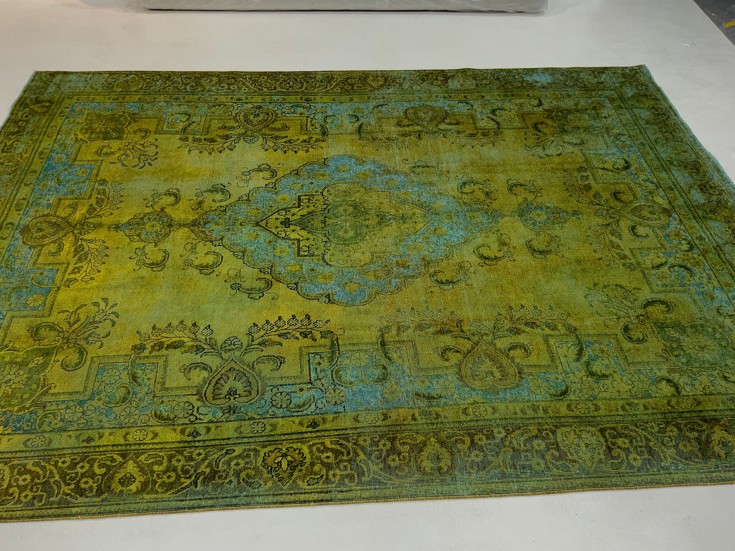 Vintage-Distressed Overdyed Rug 374x272cm | Rug# 10636
