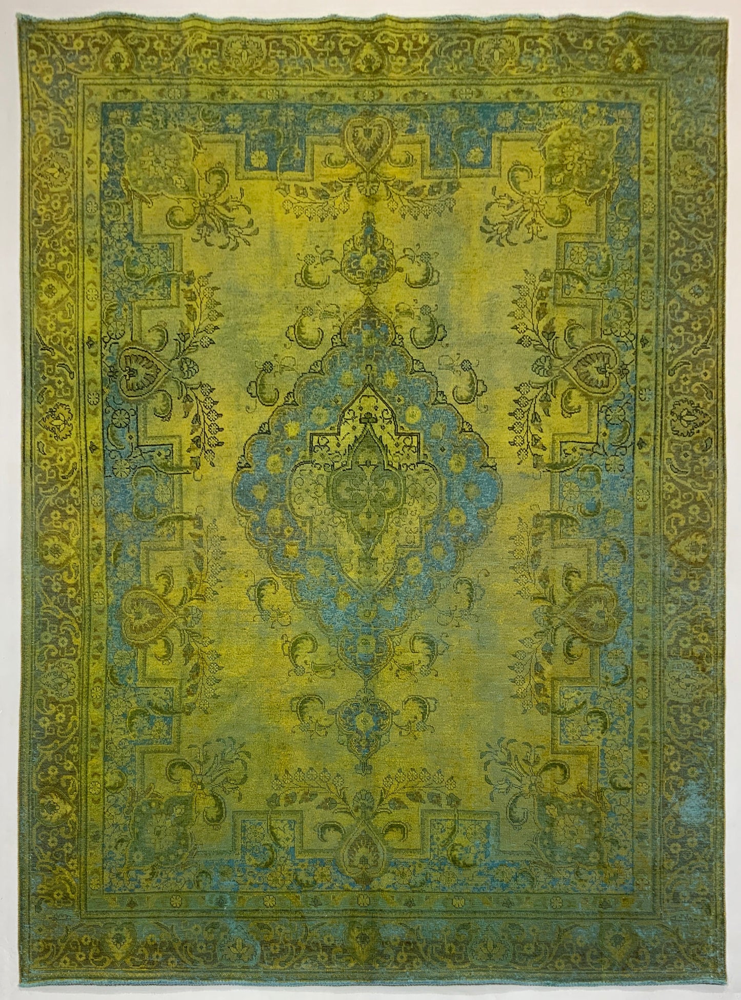 Vintage-Distressed Overdyed Rug 374x272cm