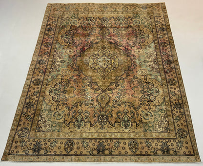 Vintage-Distressed Overdyed Rug 387x297cm | Rug# 10643 (APA)