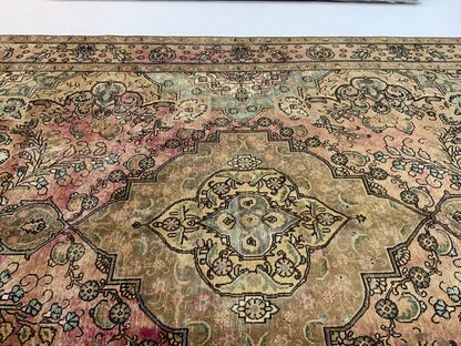 Vintage-Distressed Overdyed Rug 387x297cm | Rug# 10643