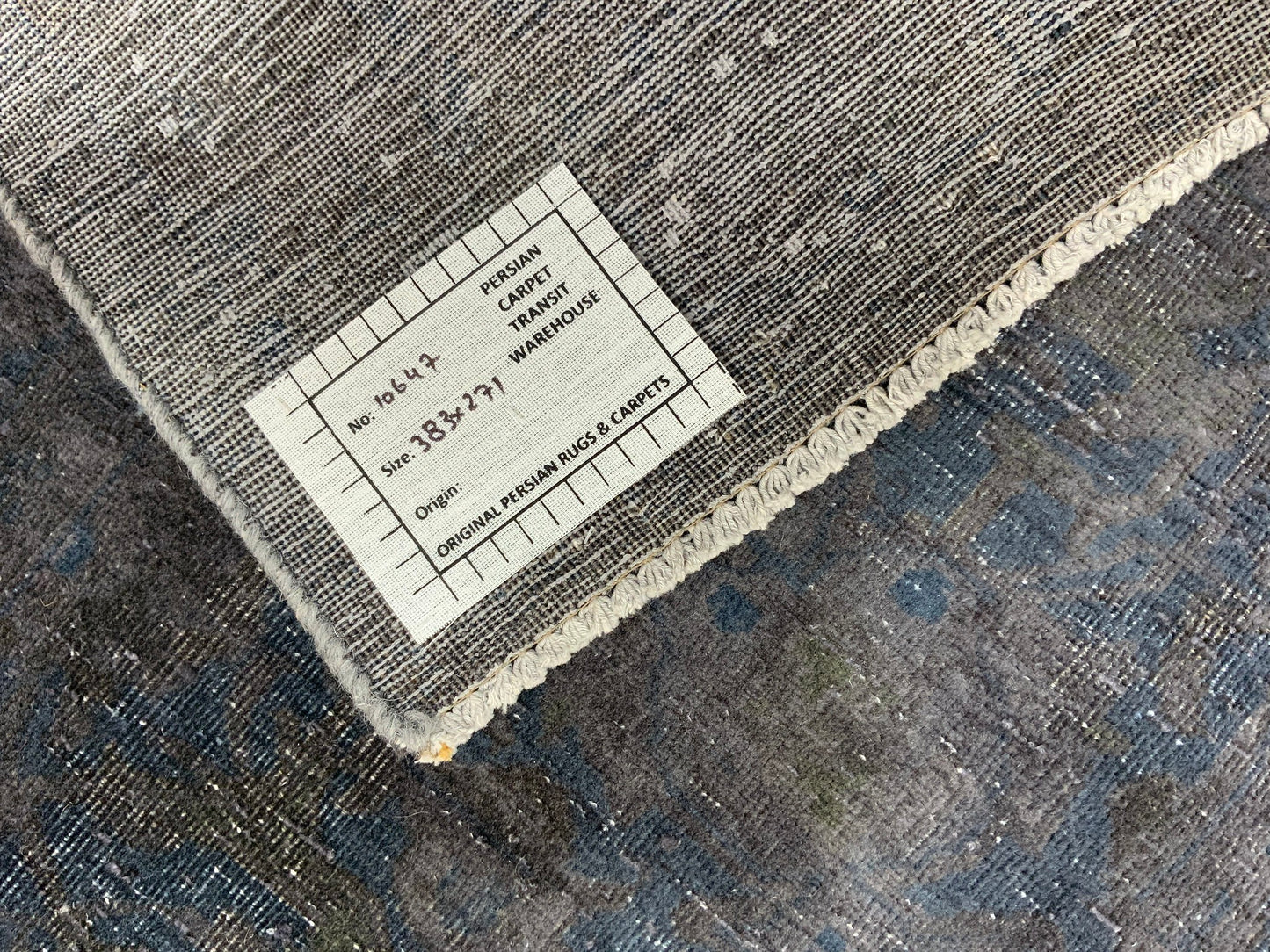 Vintage-Distressed Overdyed Rug 383x271cm | Rug# 10647