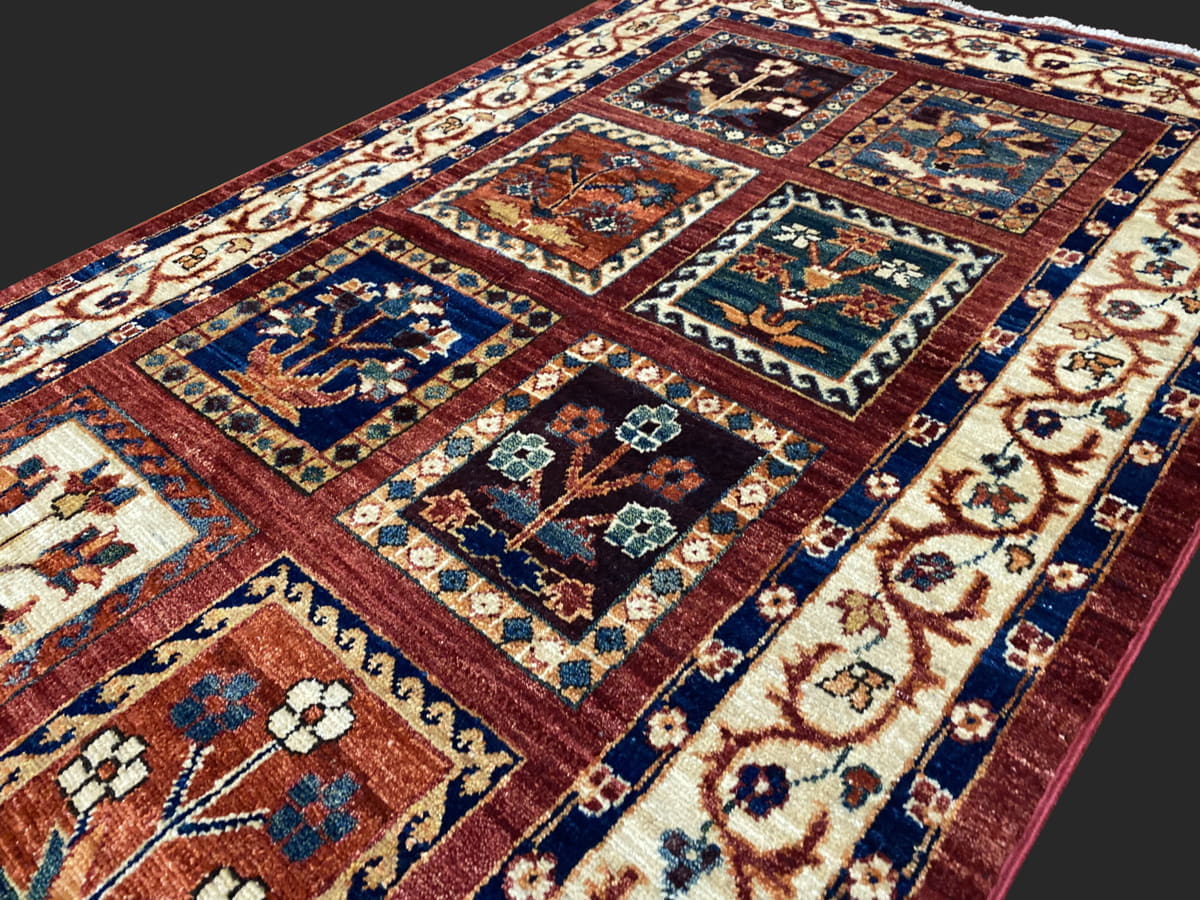 Afghan Turkaman weave, Garden design 395x80cm | Rug# 23991