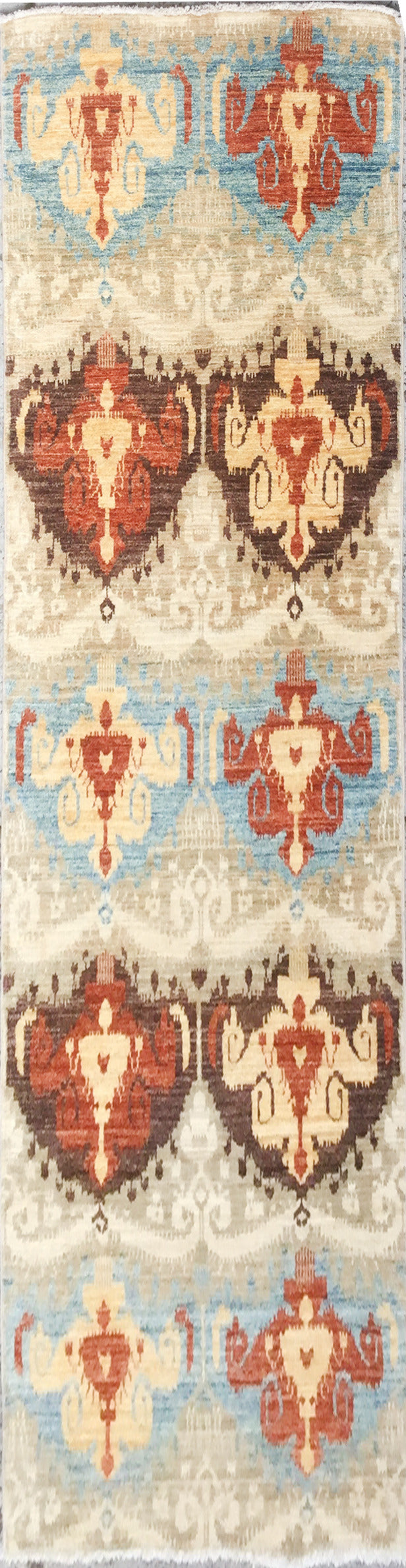 Ikat Designer Runner 288x75cm | Rug# 24087