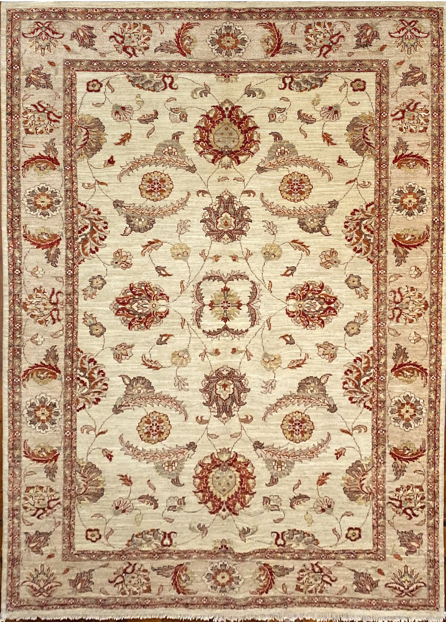 Afghan Turkaman weave in 19th c Ziegler Design 281x186cm | Rug# 24262