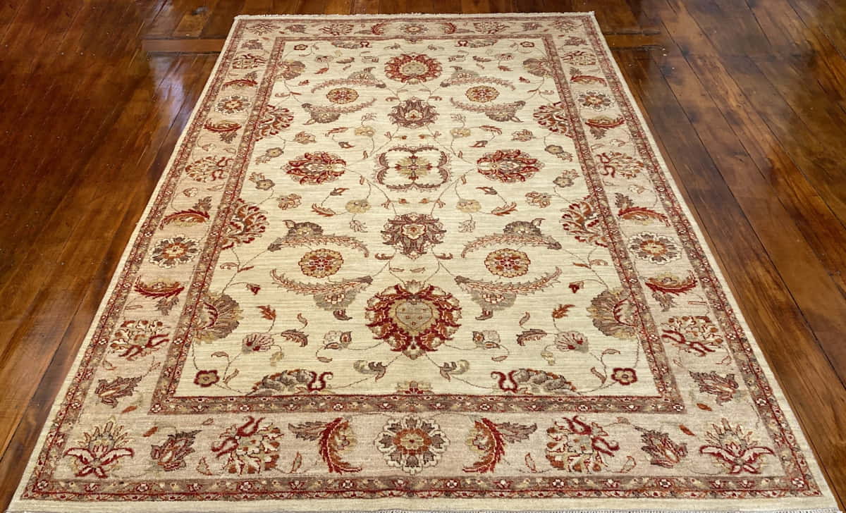 Afghan Turkaman weave in 19th c Ziegler Design 281x186cm | Rug# 24262