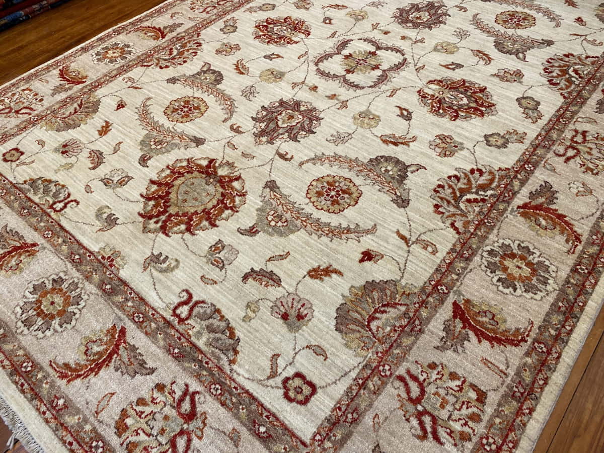 Afghan Turkaman weave in 19th c Ziegler Design 281x186cm | Rug# 24262