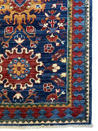 Afghan Turkaman weave in 19th century Caucasian design 482x82cm | Rug# 24311