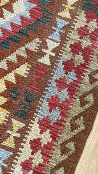 Afghan Flatweave Kilim 204x101cm | Rug# 24397