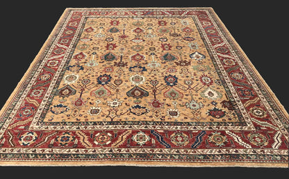 Afghan Turkaman weave, 19th-century Serapi inspired 358x274cm | Rug# 25455