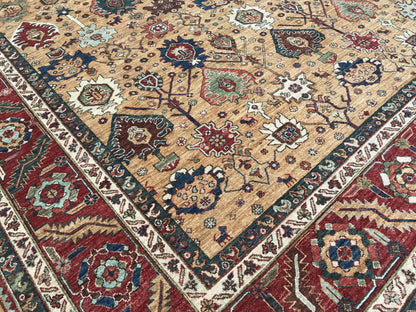 Afghan Turkaman weave, 19th-century Serapi inspired 358x274cm | Rug# 25455