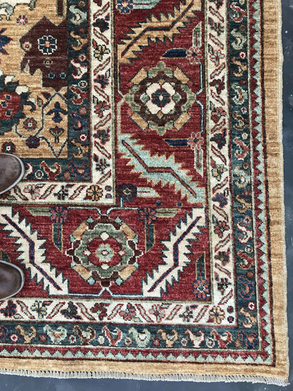 Afghan Turkaman weave, 19th-century Serapi inspired 358x274cm | Rug# 25455