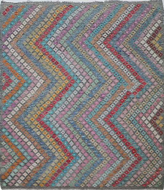 Afghan Flatweave Kilim 271x214cm | Rug# 25640