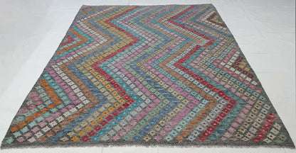 Afghan Flatweave Kilim 271x214cm | Rug# 25640