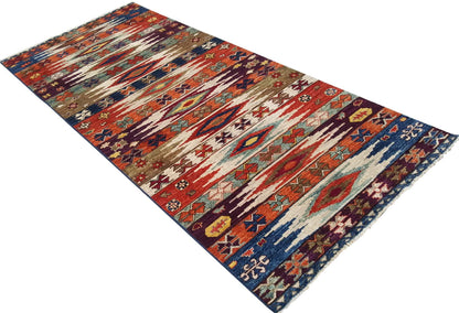 Afghan Turkaman weave, 17th century Anatolian design 292x124cm | Rug# 25699