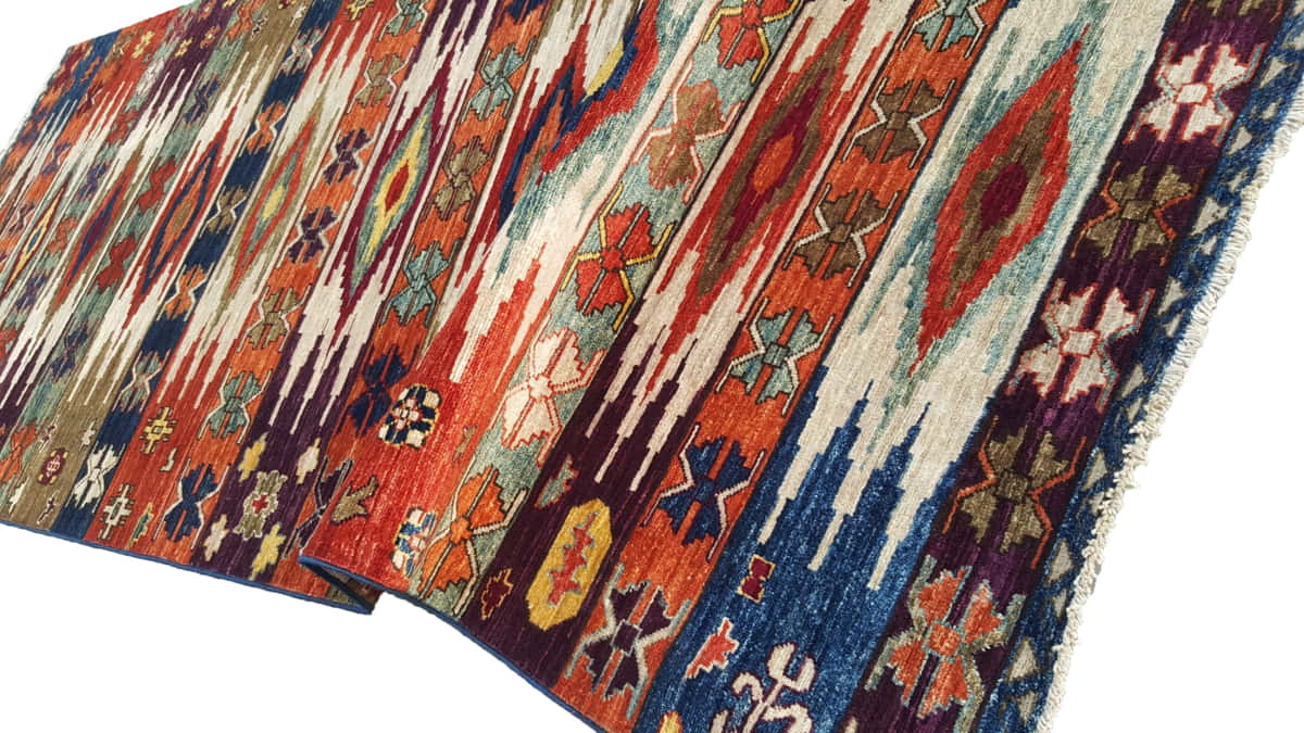 Afghan Turkaman weave, 17th century Anatolian design 292x124cm | Rug# 25699