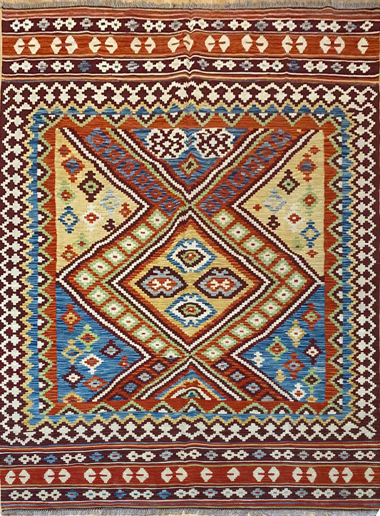 Afghan Modern Flatweave-Kilim 259x183cm | Rug# 25886