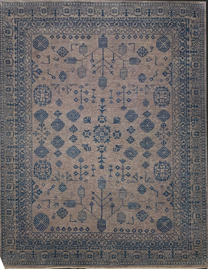 Turkaman weave Peshawar carpet, 19th-century Khotan inspired 295x244cm | Rug# 26069