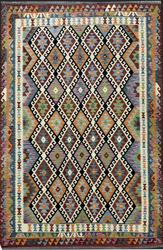 Afghan Flatweave Kilim 295x204cm | Rug# 26083