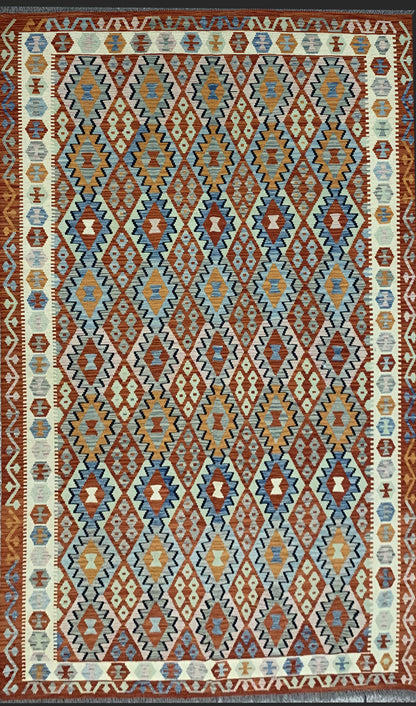 Afghan Flatweave Kilim 299x203cm | Rug# 26098