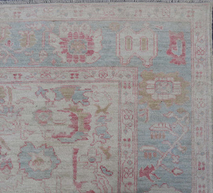 Classic rug in 17th-C Oushak design, organic dyes, 304x242cm | Rug# 26188