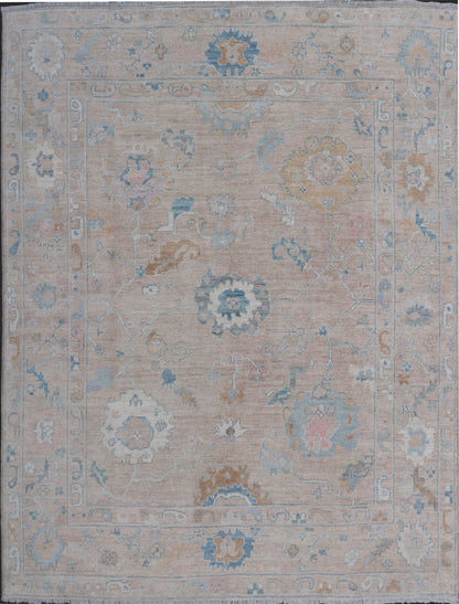 Afghan Turkaman weave, 18th-century Oushak inspired 296x242cm | Rug# 26190