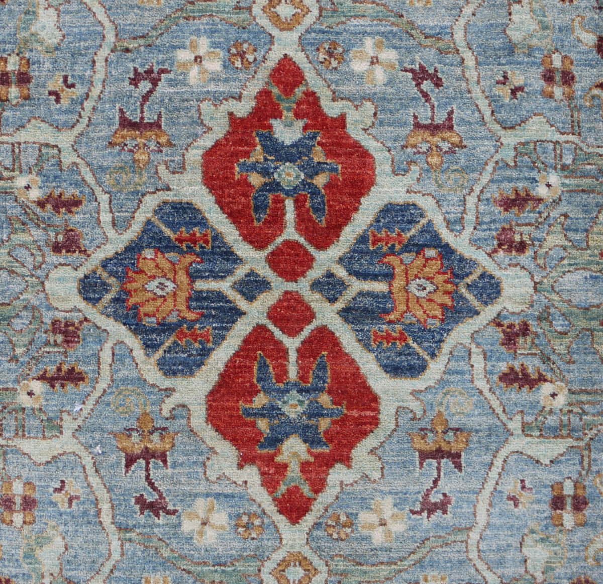 Afghan Turkaman weave, 18th-century Oushak inspired 235x166cm | Rug# 26194