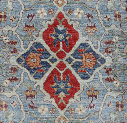 Afghan Turkaman weave, 18th-century Oushak inspired 235x166cm | Rug# 26194
