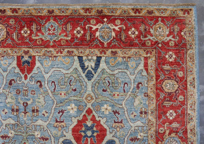 Afghan Turkaman weave, 18th-century Oushak inspired 235x166cm | Rug# 26194