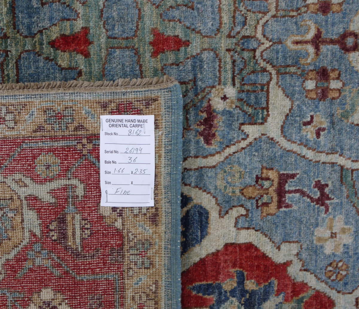 Afghan Turkaman weave, 18th-century Oushak inspired 235x166cm | Rug# 26194