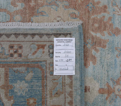 Afghan Turkaman weave, 18th century Oushak inspired 209x144cm | Rug# 26200