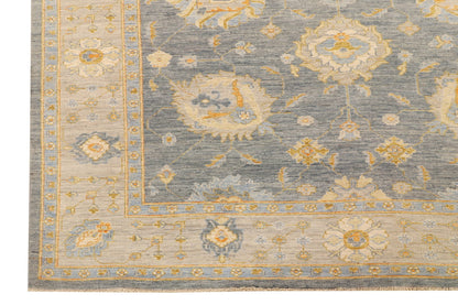 Afghan Turkaman weave, 17th century Oushak design 296x253cm | Rug# 26291
