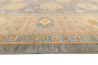 Afghan Turkaman weave, 17th century Oushak design 296x253cm | Rug# 26291