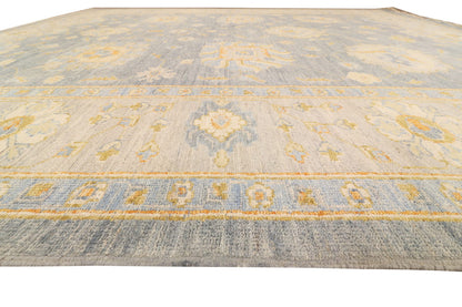 Afghan Turkaman weave, 17th century Oushak design 296x253cm | Rug# 26291