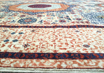 Afghan Turkaman Weave, Mamluk design 293x241cm | Rug# 26307