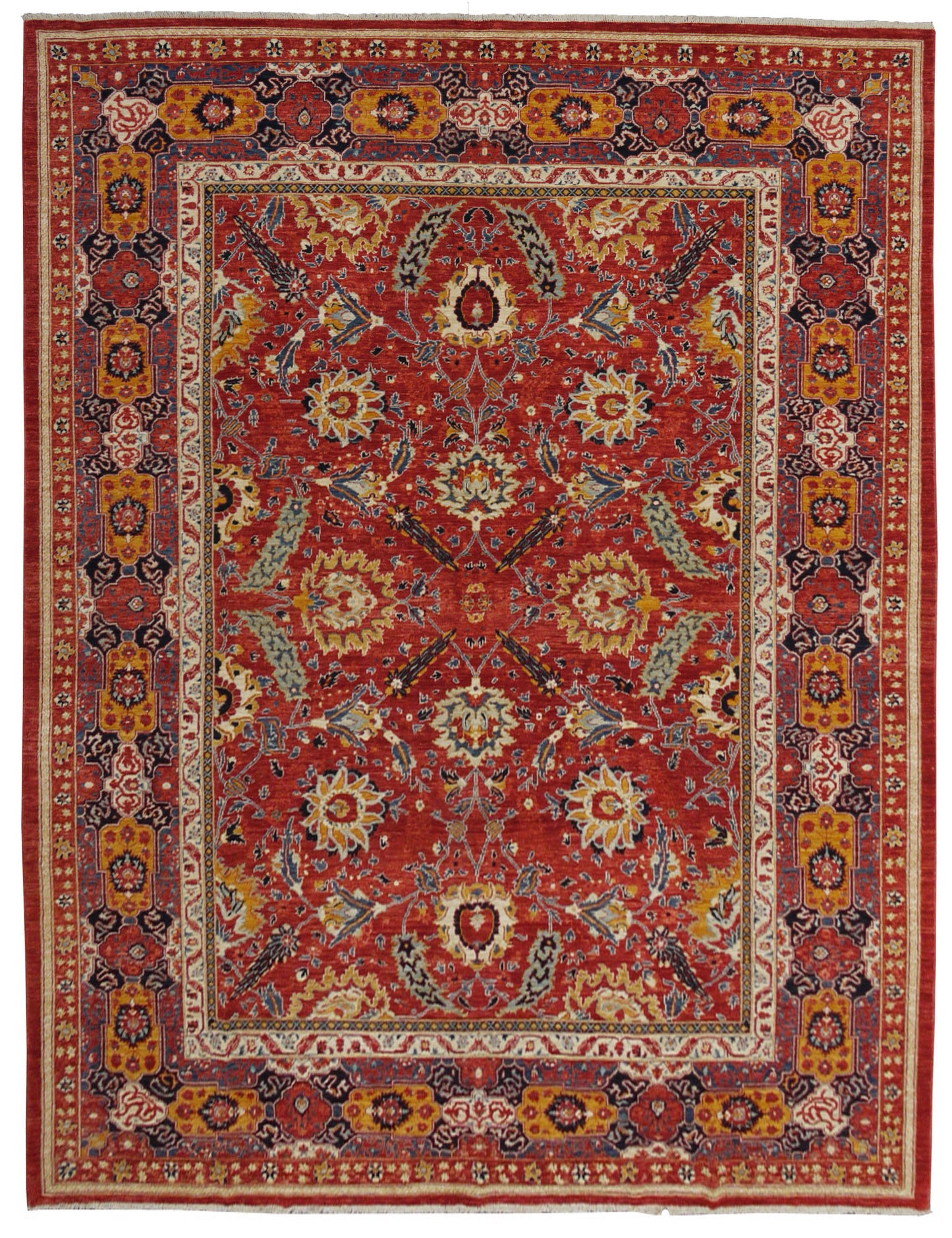 Afghan Turkaman Weave, 18th Century Tabriz inspired 371x255cm | Rug# 26325