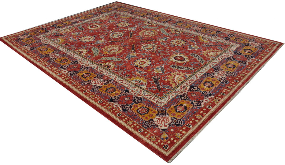 Afghan Turkaman Weave, 18th Century Tabriz inspired 371x255cm | Rug# 26325