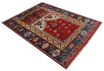 Chechen weave Uzbek, Ancient Turkish Prayer-Rug design, 197x153cm | Rug# 26329