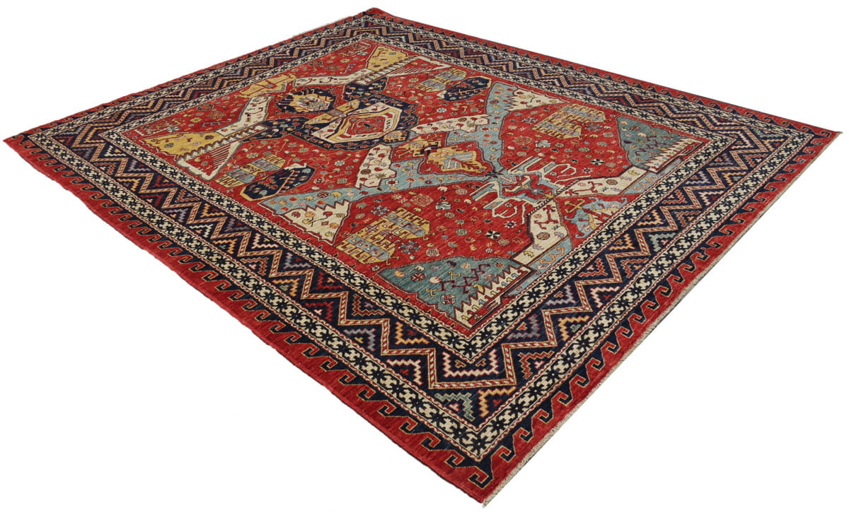 Afghan Turkaman Weave, 19th century Caucasian design 293x245cm | Rug# 26331