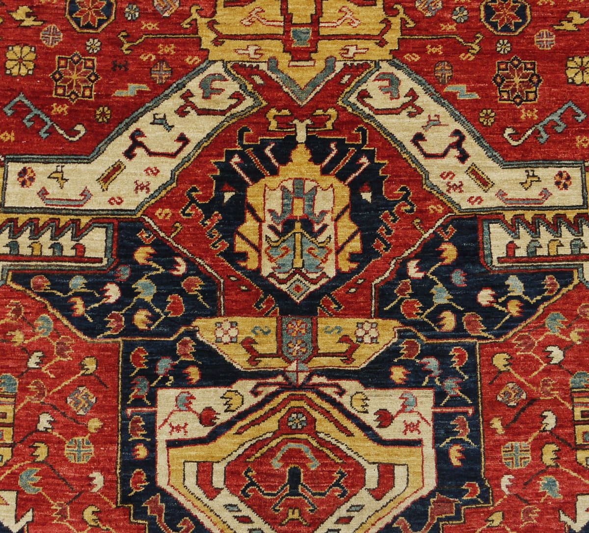 Afghan Turkaman Weave, 19th century Caucasian design 293x245cm | Rug# 26331