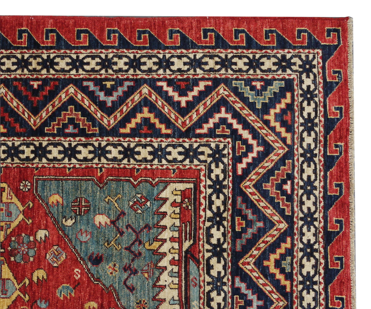 Afghan Turkaman Weave, 19th century Caucasian design 293x245cm | Rug# 26331