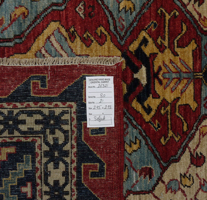 Afghan Turkaman Weave, 19th century Caucasian design 293x245cm | Rug# 26331